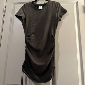 PINK Medium Ruched Dress - Distressed Grey